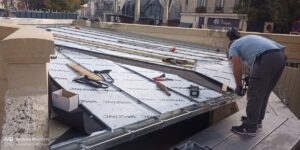 Charpente, terrasse et gouttière en zinc proche de Laon